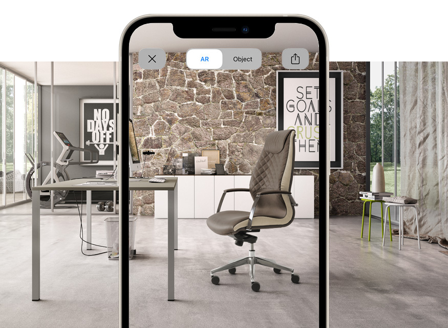 moderne design management burosessel mit Augmented Reality Wave