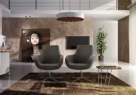 Lounge-Sessel mit Egg-Design