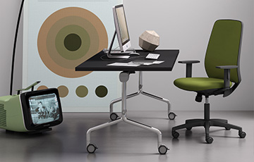 Bürostuhl gepolstert mit atmungsaktivem Stoff | Star-Tech by Leyform