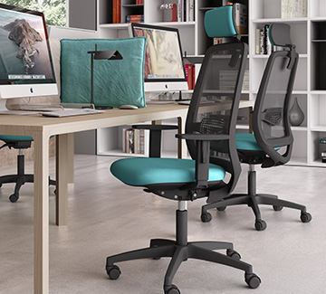 Sedia per ufficio in rete e tessuto traspirante | Star by Leyform