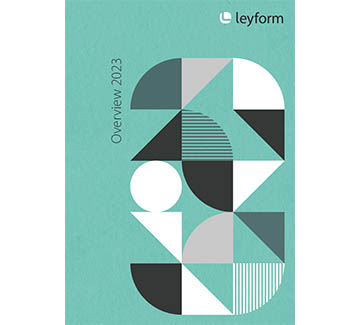 Neues Katalog OVERVIEW 2023, Trends, stapelbare StUhle, Wartesofas, Drehsessel Leyform