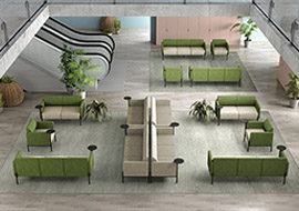 Empfang sessel sofa mit eingebautem tisch Lia